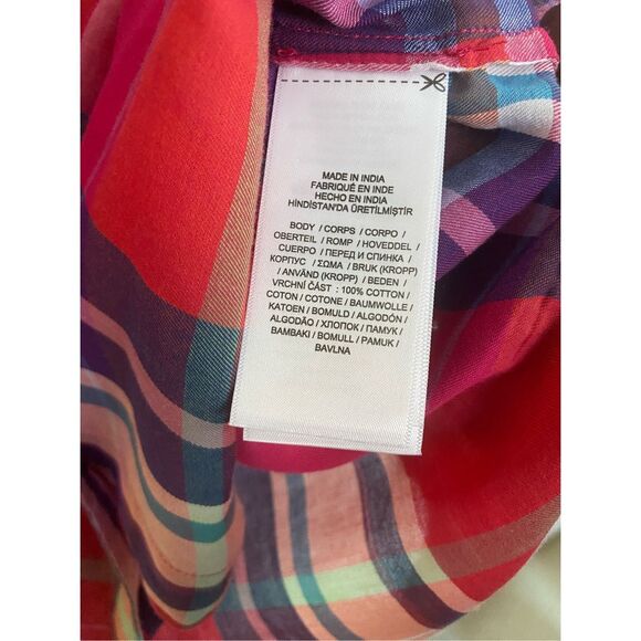 Lauren Ralph Lauren  100% Cotton Plaid Button Down Shirt Sz M - Picture 5 of 9